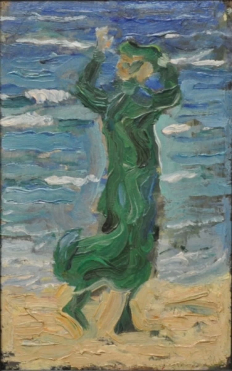 Donna nel vento in riva al mare - Germanisches Nationalmuseum, Norimberga
